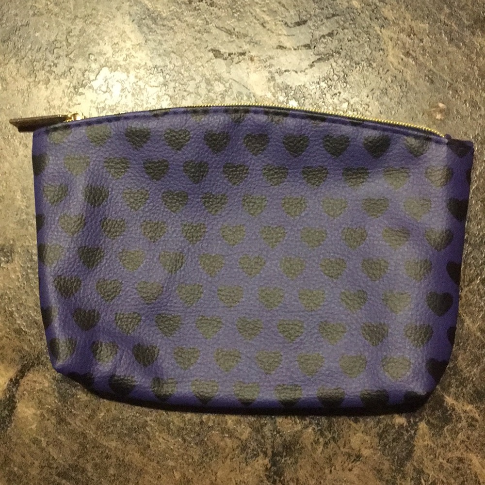 Purple & Black Heart Ipsy Bag